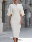 Elegant Draped Midi Dress