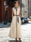 Structured Button-Front Peplum Top With Sculpted Waist