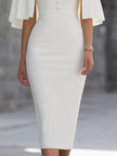 Elegant Draped Midi Dress