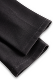 Refined Black Belted Sheath Dress with Mandarin Collar