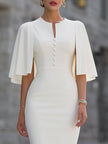 Elegant Draped Midi Dress